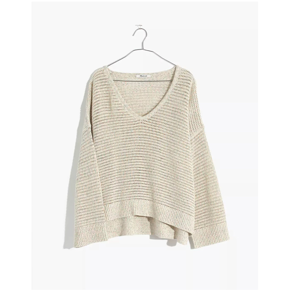 Madewell Rainbow Marled Seville Pullover Sweater Size Medium - Picture 2 of 8